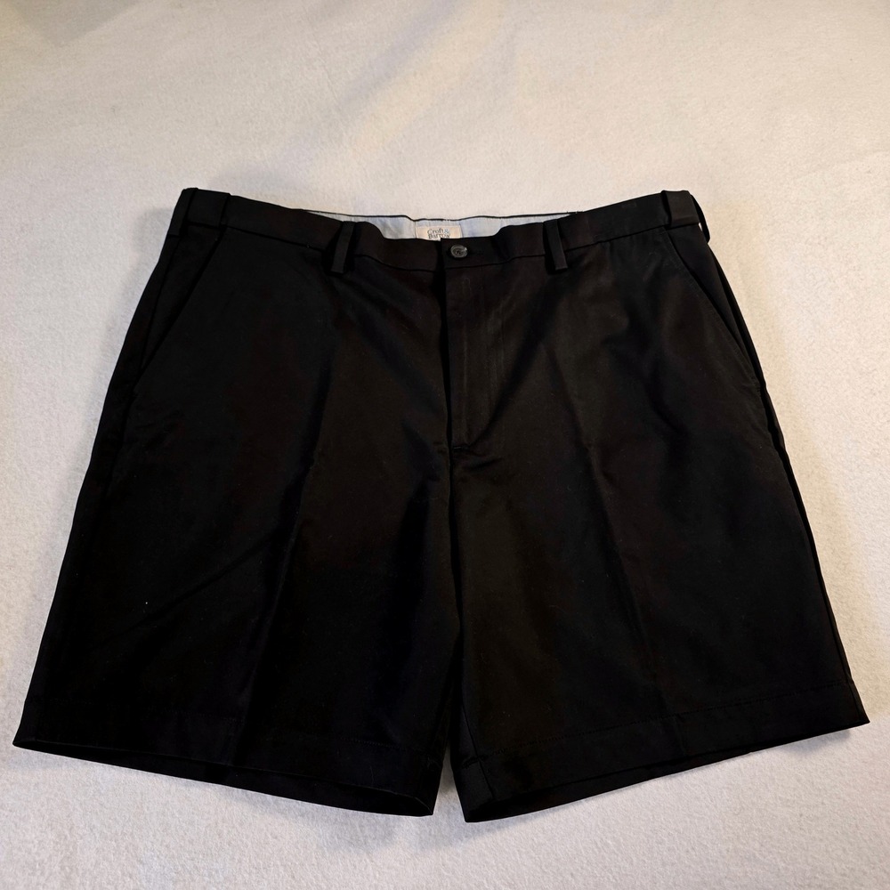 Croft & Barrow Mens Black Quick Dry Flat Front Shorts Size 44 NWT